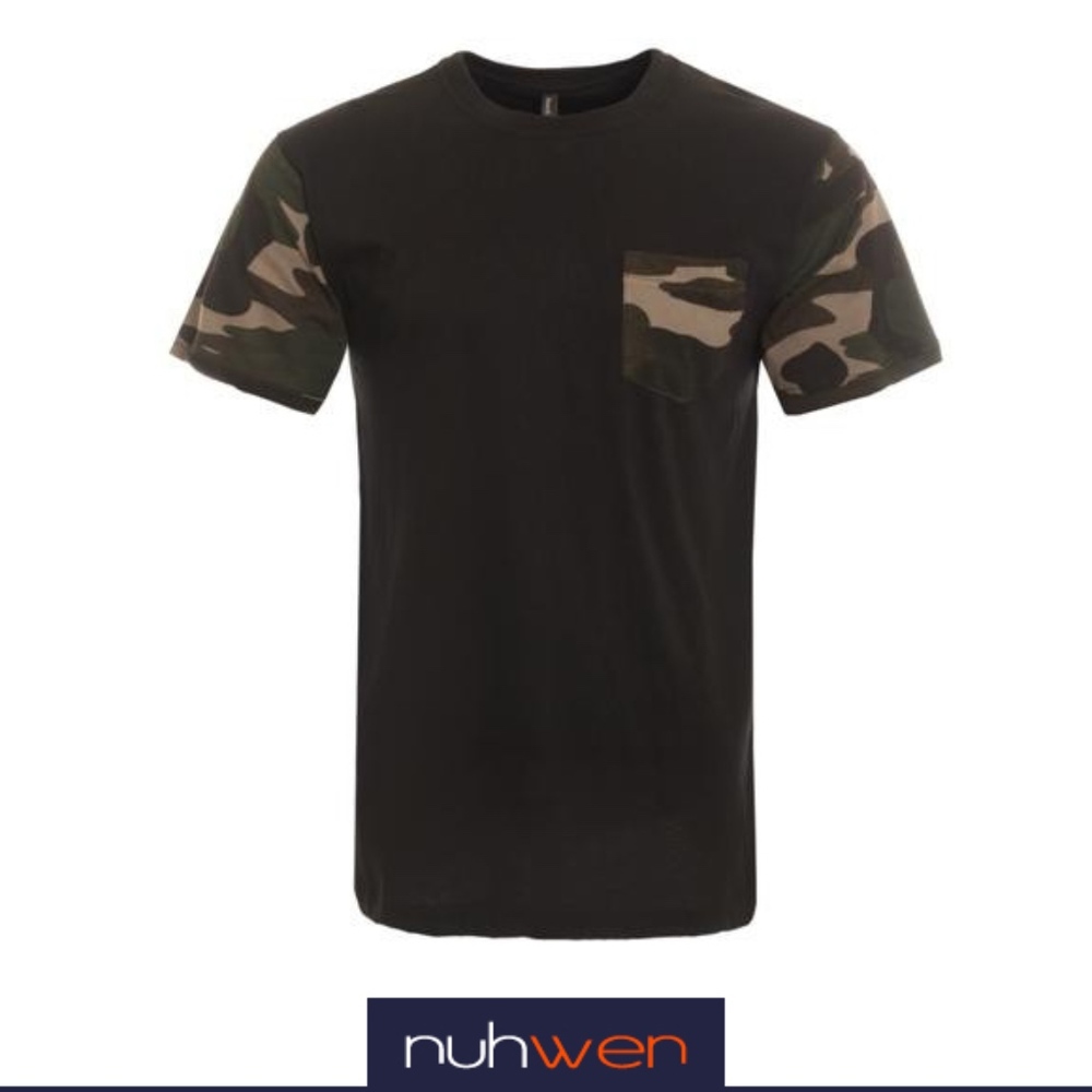 Men's Camo Crew Neck Short Sleeve Shirt